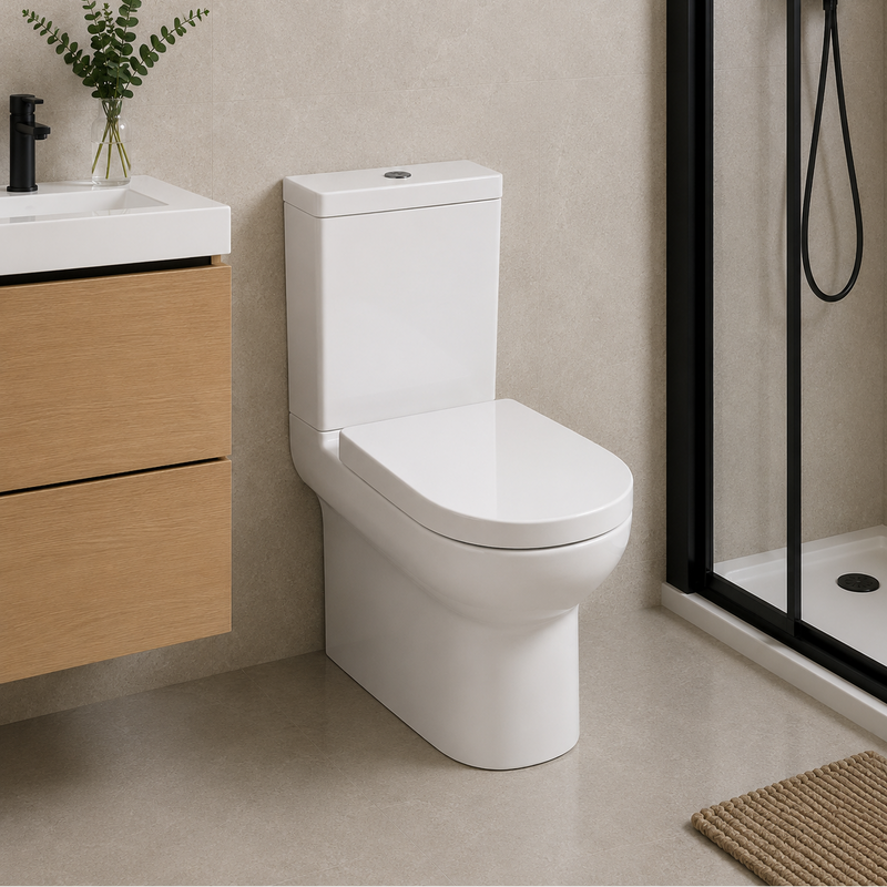 KV Bijoux Close Coupled Back to Wall Toilet with Soft Close Seat