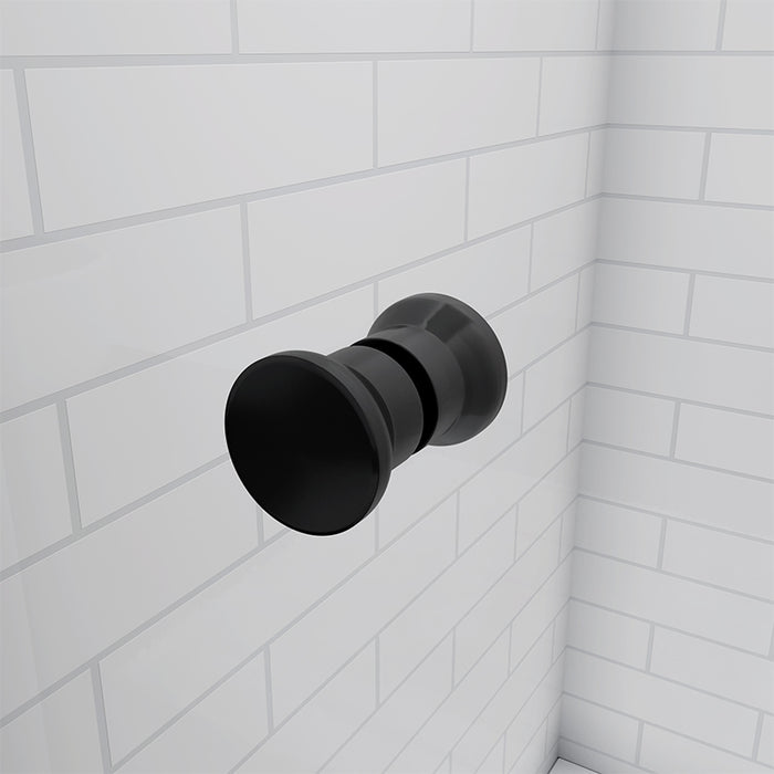 Linea Black Framed Bi Fold Shower Door 5mm Clear Glass - Select Size