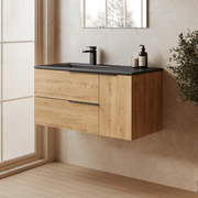 1000mm / Lira Offset Black Basin