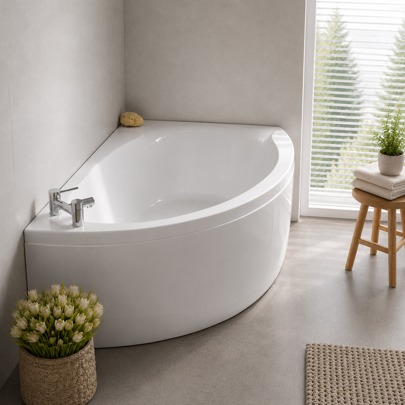 Carron Omega 1700mm x 1000mm Corner Bath - Left Hand