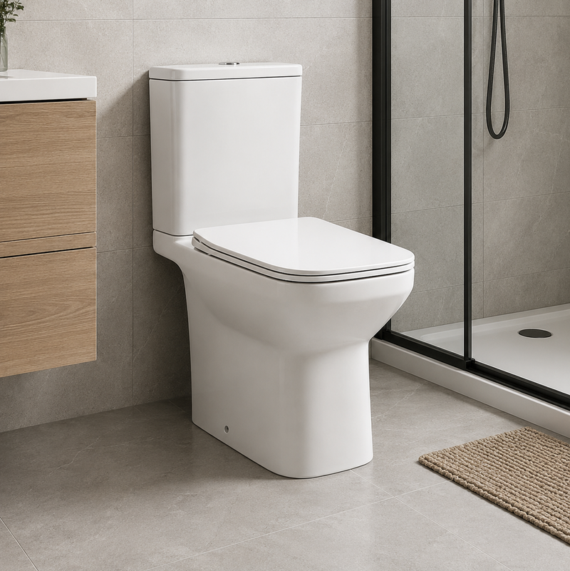 Banyetti Imperia Open Back Close Coupled Toilet with Soft Close Seat