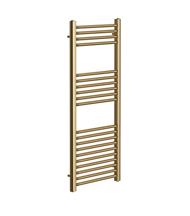 Banyetti Aureli 1200mm x 400mm Brushed Brass Ladder Towel Radiator