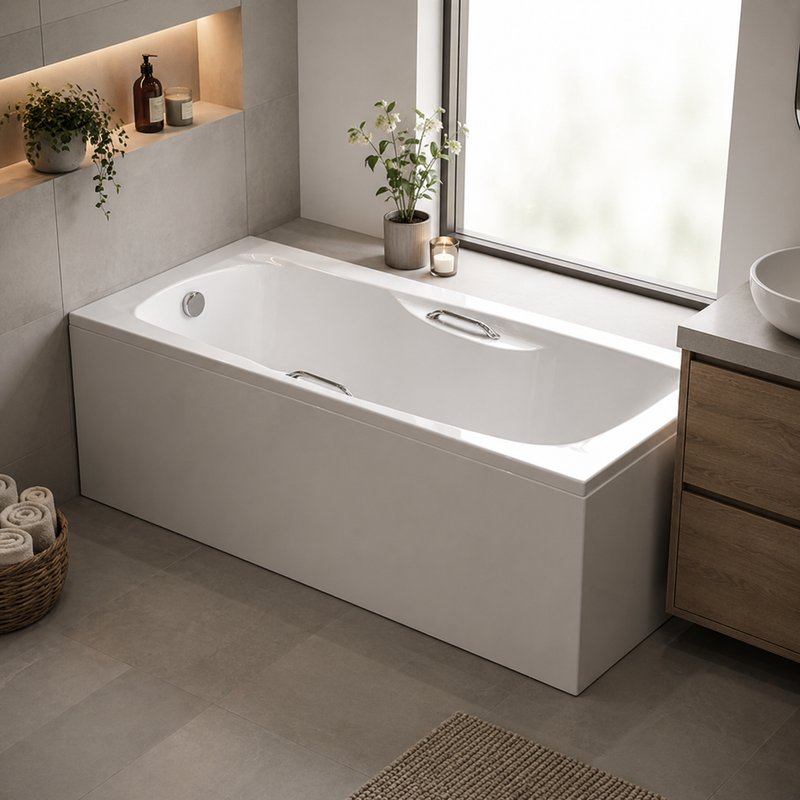 Carron Imperia Twin Grip Single Ended Bath - Various Sizes