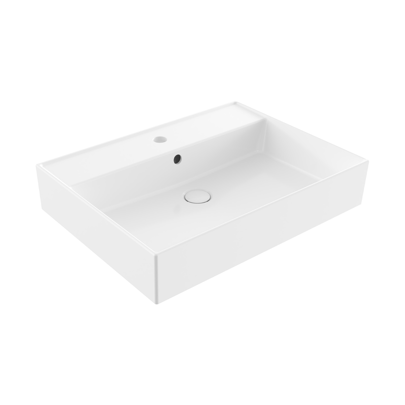 Banyetti Akiro Wall Hung Vanity Unit with Veneto 1 Tap Hole Basin - 600mm Walnut