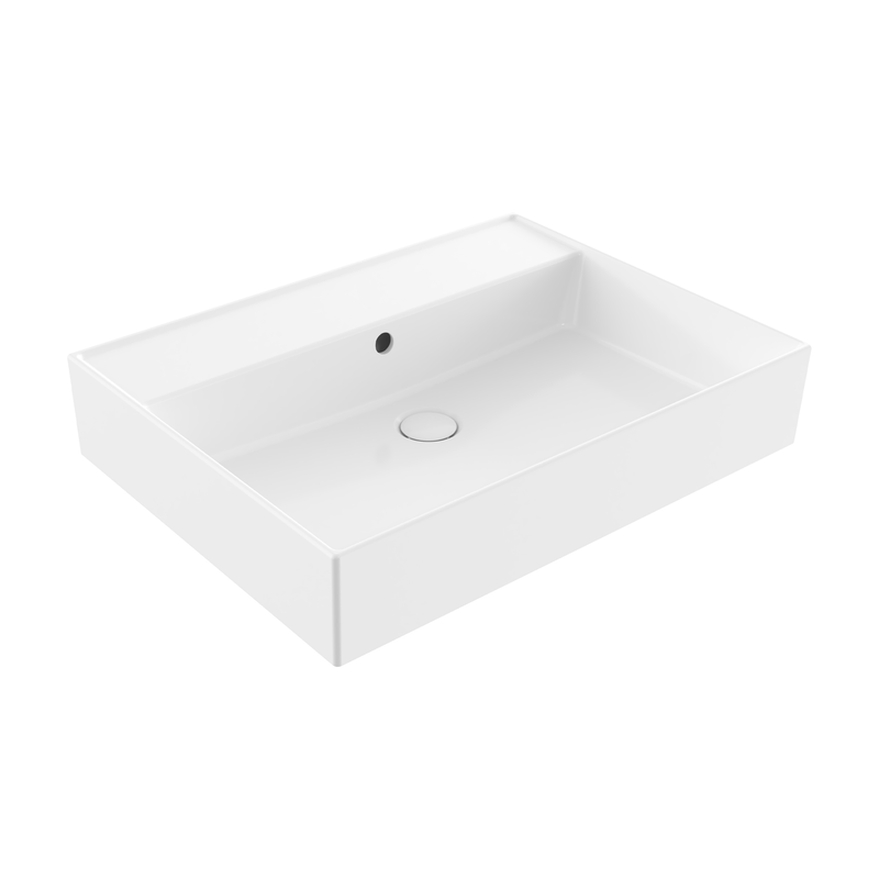 Banyetti Akiro Wall Hung Vanity Unit with Veneto No Tap Hole Basin - 600mm Walnut