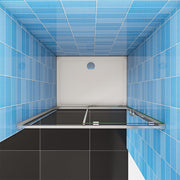 6mm nano easy clean tempered safety glass on chrome sliding shower door