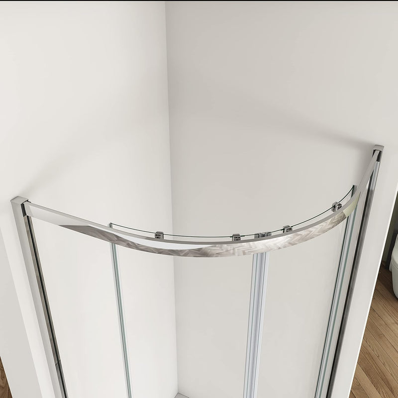 Linea Chrome Corner Entry Quadrant Shower Enclosure 5mm Glass – Select Size