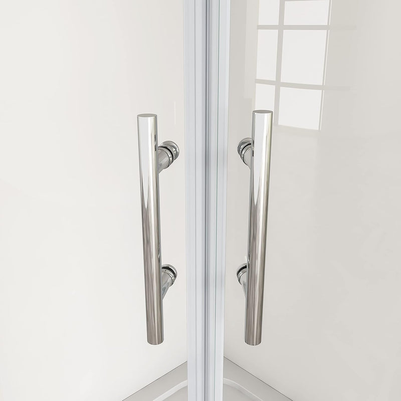 Linea Chrome Corner Entry Quadrant Shower Enclosure 5mm Glass – Select Size