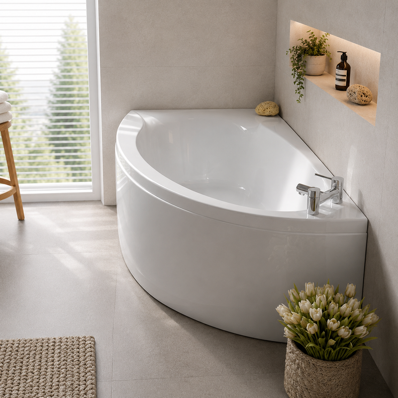 Carron Omega 1700mm x 1000mm Corner Bath - Right Hand