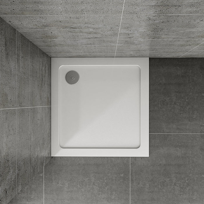 Linea White Slimline Stone Square Shower Tray – Select Size