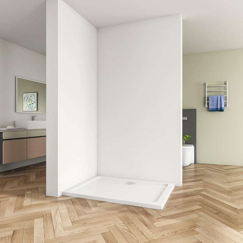 Linea White Slimline Stone Shower Tray – Select Size