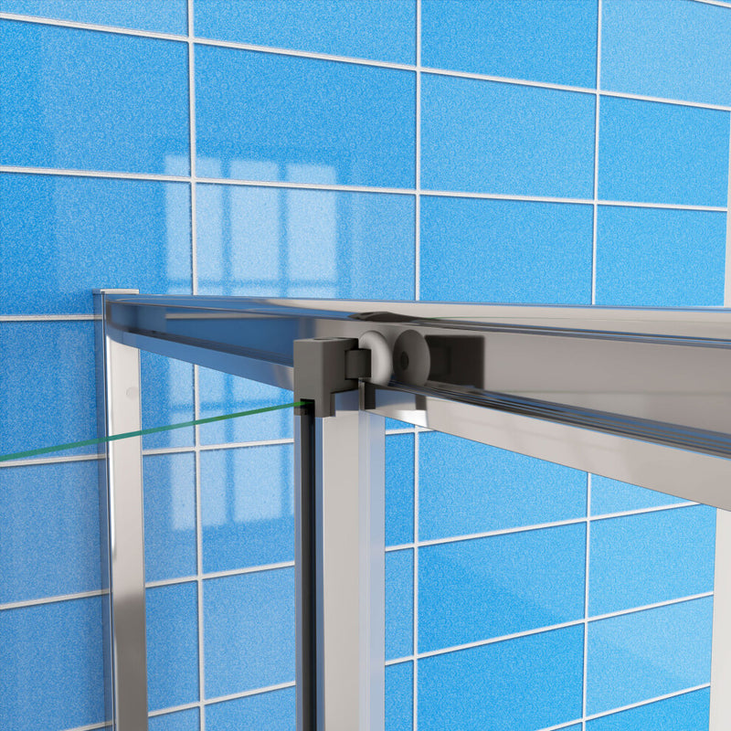 Linea Chrome Framed Bi Fold Shower Door 5mm Clear Glass - Select Size