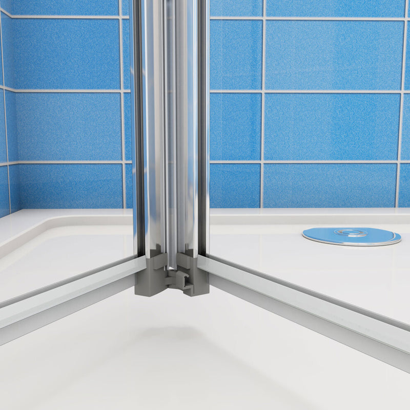 Linea Chrome Framed Bi Fold Shower Door 5mm Clear Glass - Select Size