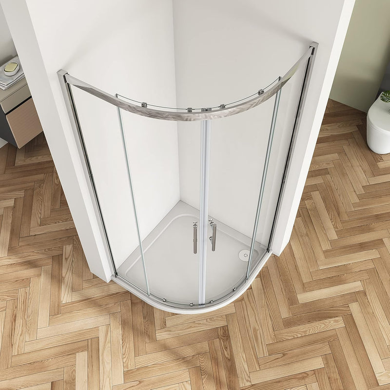 Linea Chrome Corner Entry Quadrant Shower Enclosure 5mm Glass – Select Size