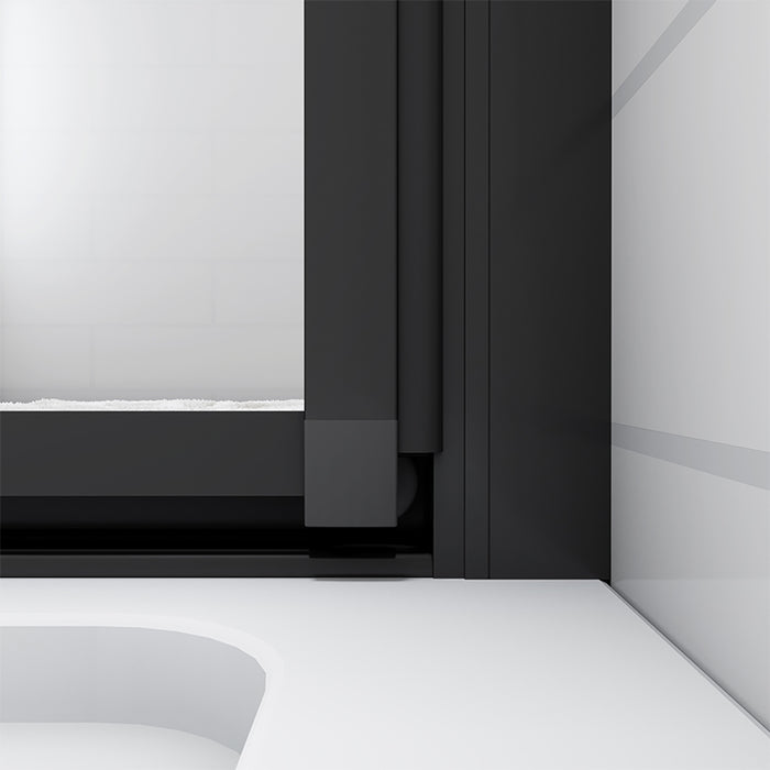 Linea Black Framed Bi Fold Shower Door 5mm Clear Glass - Select Size