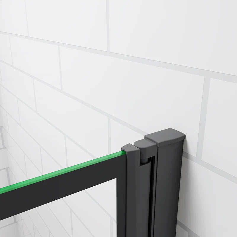 Linea 800 x 1400mm Pivot Bath Shower Screen – Matt Black