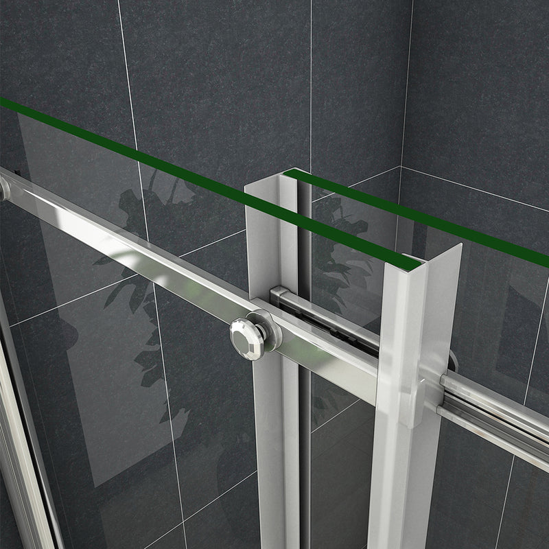 Linea 900 x 1400mm Sliding Bath Shower Screen - Chrome