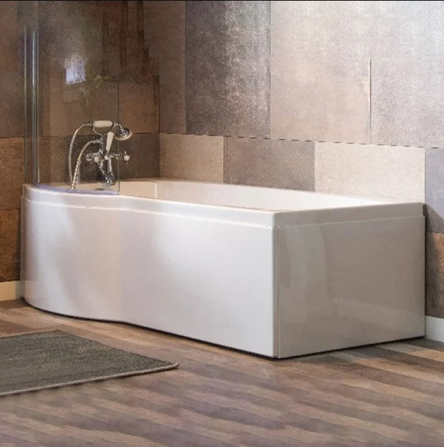 Carron Eco Aspect P-Shaped Shower Bath - Left/Right Hand