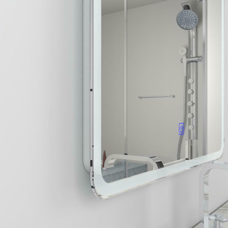 KV Alder Rectangular LED Mirror – 3 Tone Light, Demister, Sensor Switch - Various Sizes