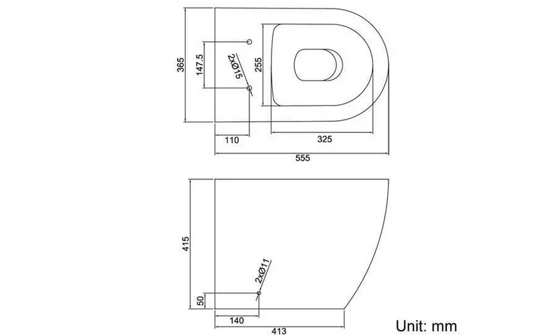 NOVA Arteon Round Rimless BTW Pan & Soft Close Seat