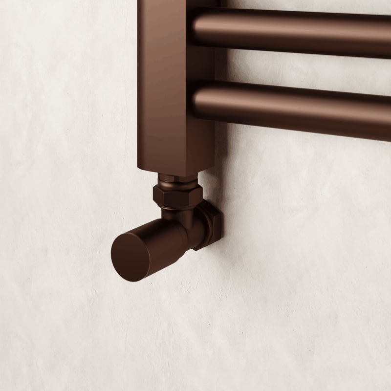 Banyetti Angled Radiator Valves - Brushed Bronze