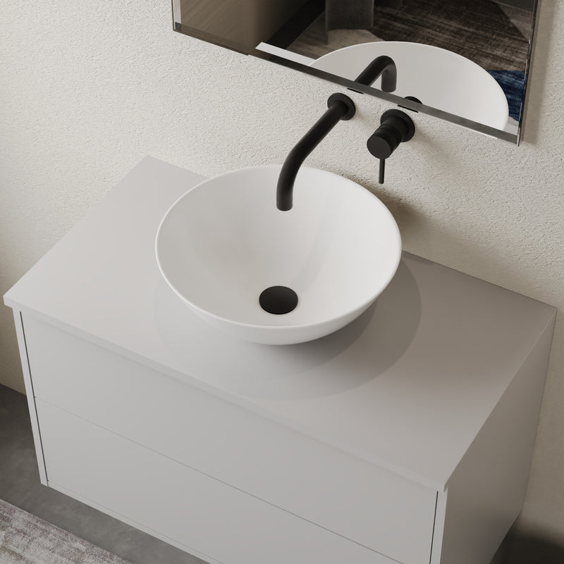 Banyetti Apolo 410mm Countertop Basin - Gloss White