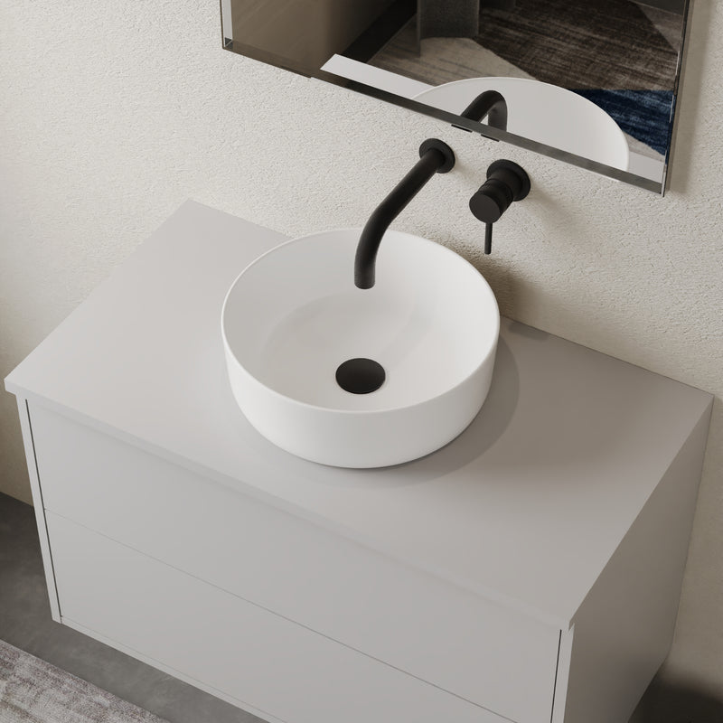 Banyetti Ares 360mm Round Countertop Basin - Gloss White