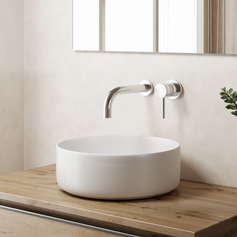 Banyetti Ares 360mm Round Countertop Basin - Gloss White