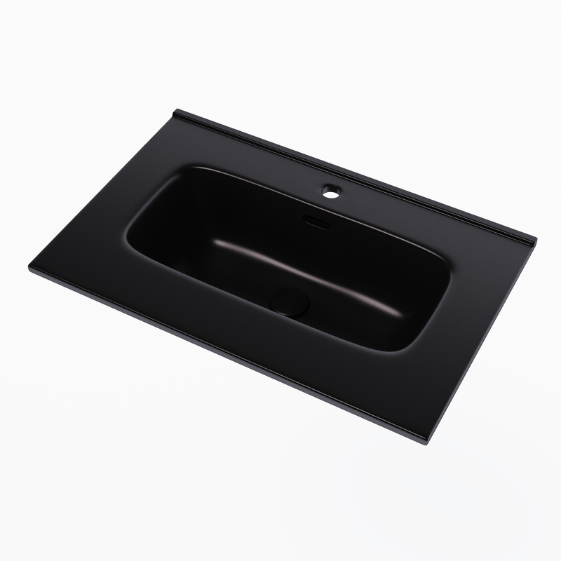 Banyetti Athena Ceramic Basin Sink - Matt Black