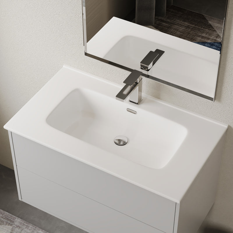 Banyetti Athena Porcelain Basin Sink - Gloss White