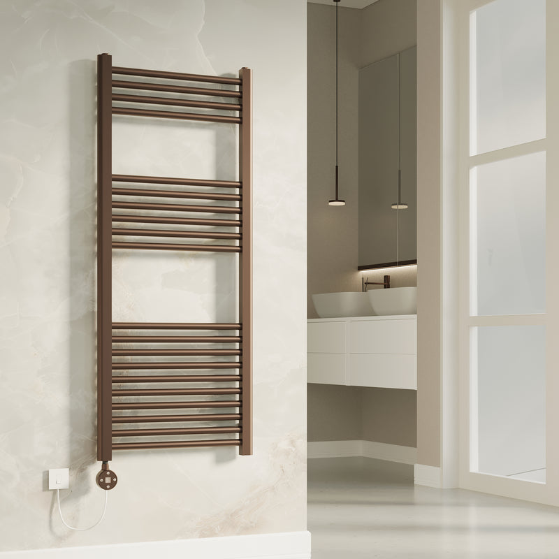Banyetti Aureli Brushed Bronze Electric Ladder Towel Rail Radiator - Various Sizes