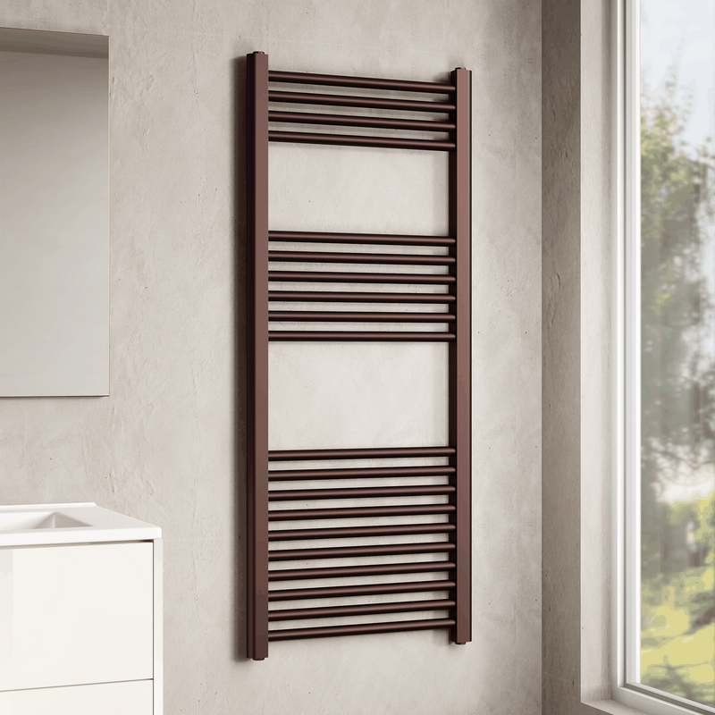 Banyetti Aureli 1200mm x 500mm Brushed Bronze Ladder Towel Radiator