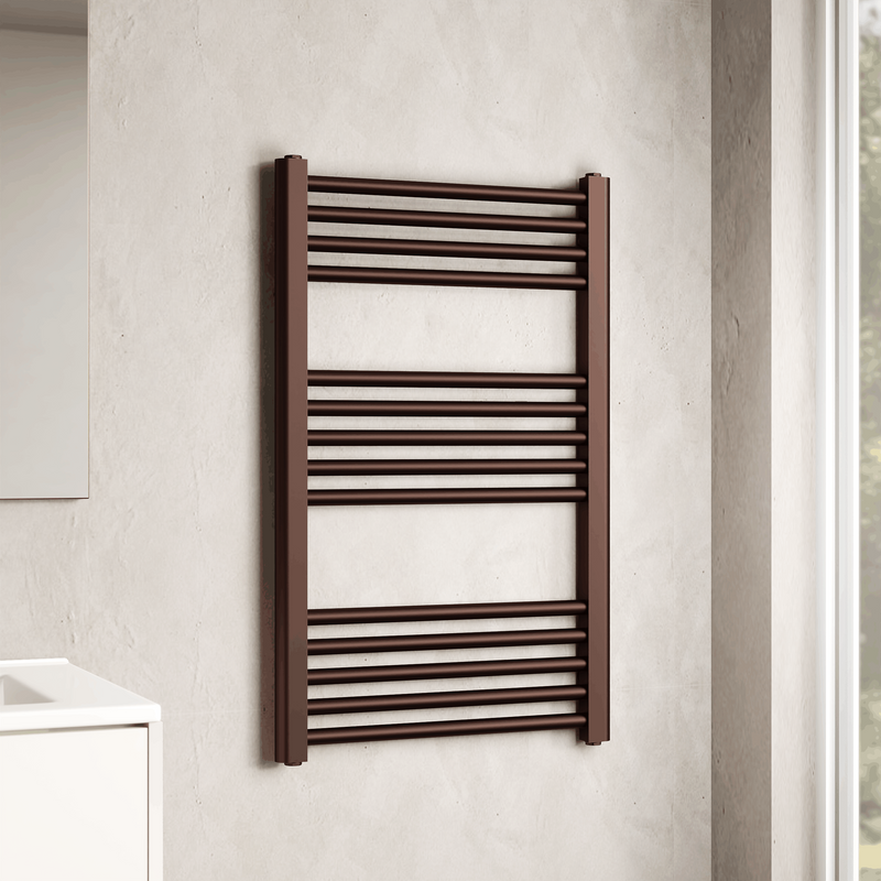 Banyetti Aureli 800mm x 500mm Brushed Bronze Ladder Towel Radiator