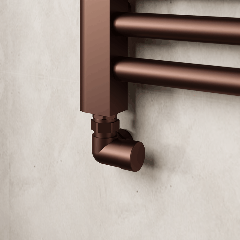 Banyetti Corner Radiator Valves - Brushed Bronze