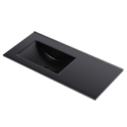 1000mm / Lira Offset Black NTH Basin