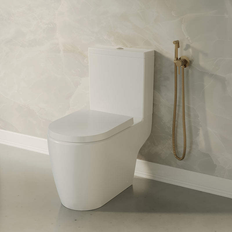 Banyetti Luca Round Concealed Thermostatic Douche Kit - Brushed Brass