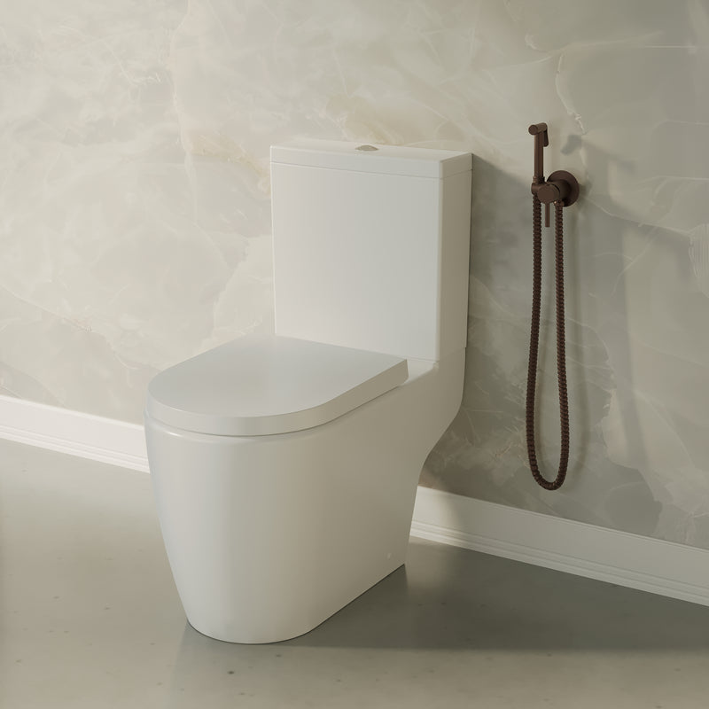 Banyetti Luca Round Concealed Thermostatic Douche Kit - Brushed Bronze