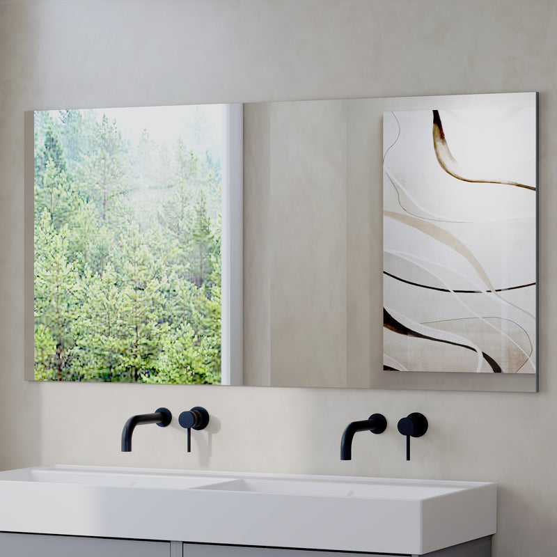 Banyetti Reflexa Grey Simple Wall Mirror – Various Sizes