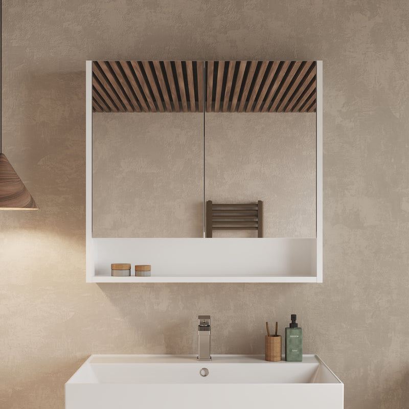 Banyetti Mino Double Door Bathroom Mirror Cabinet – Various Colours