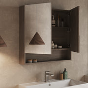 Double door mirror cabinet – side profile view highlighting 145 mm depth and wall‑mounted design