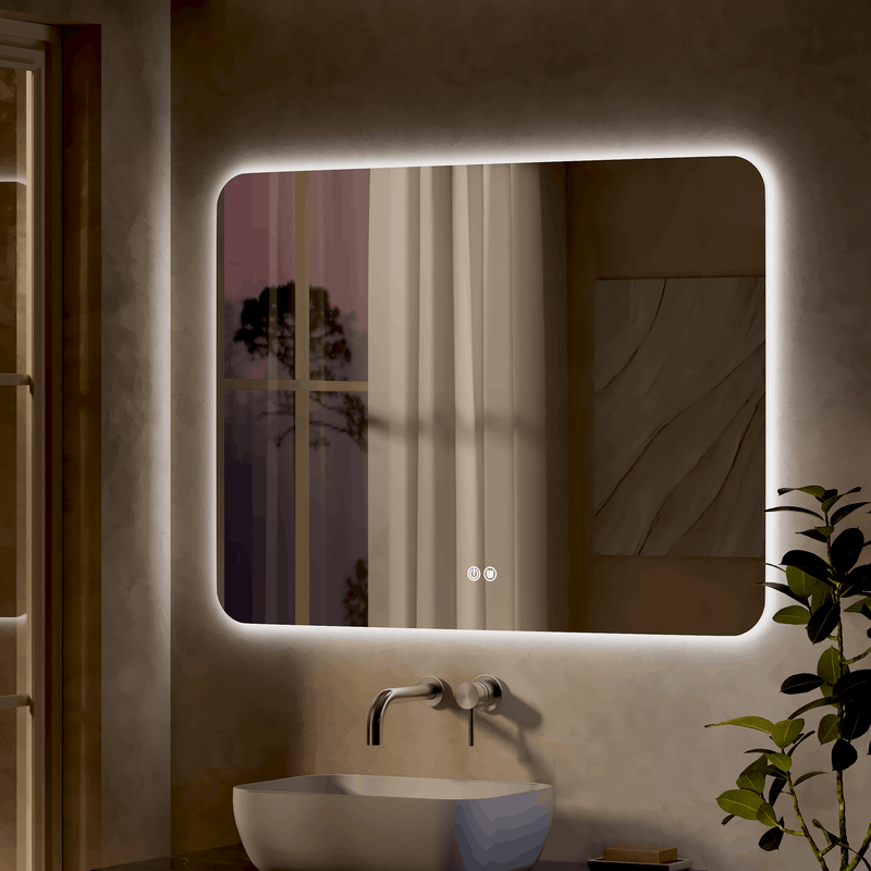Banyetti Quadra 1000mm x 750mm Rectangular Backlit LED Mirror
