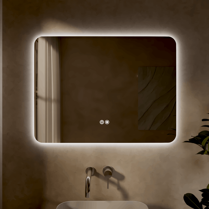 Banyetti Quadra 600mm x 800mm Rectangular Backlit LED Mirror