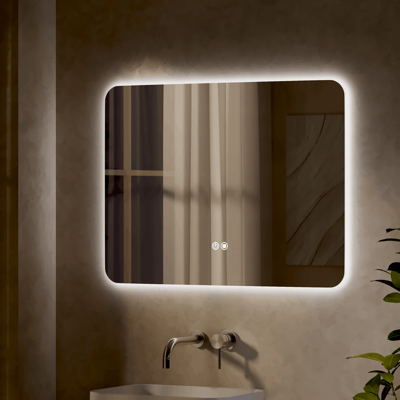 Banyetti Quadra 600mm x 800mm Rectangular Backlit LED Mirror