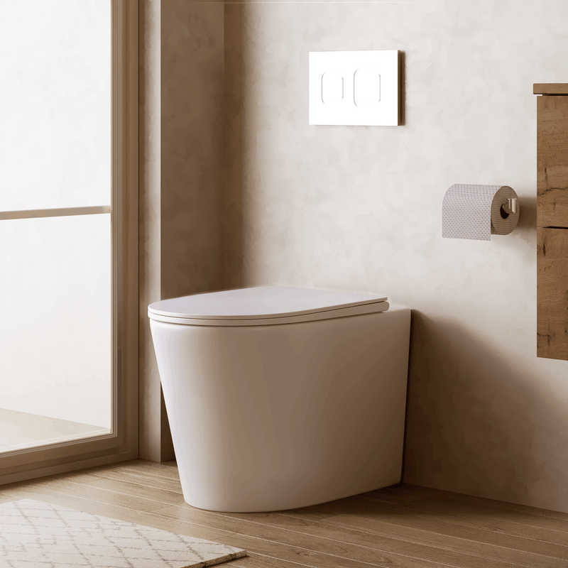Banyetti Scene Rimless Back to Wall Toilet - Gloss White