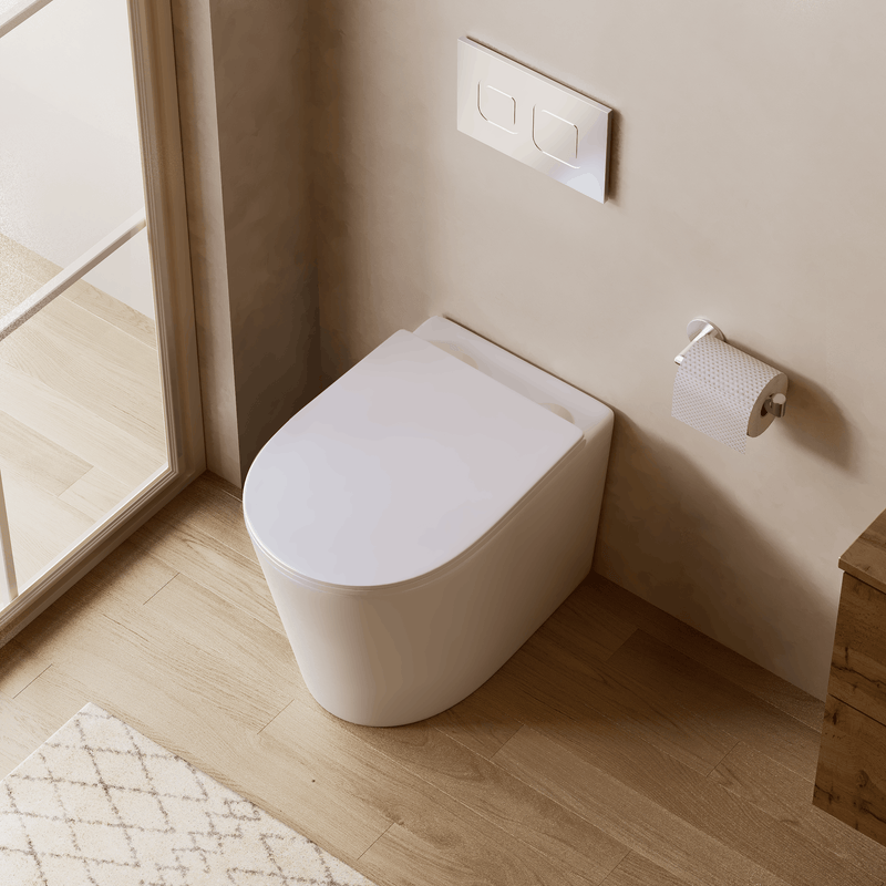 Banyetti Scene Rimless Back to Wall Toilet - Gloss White