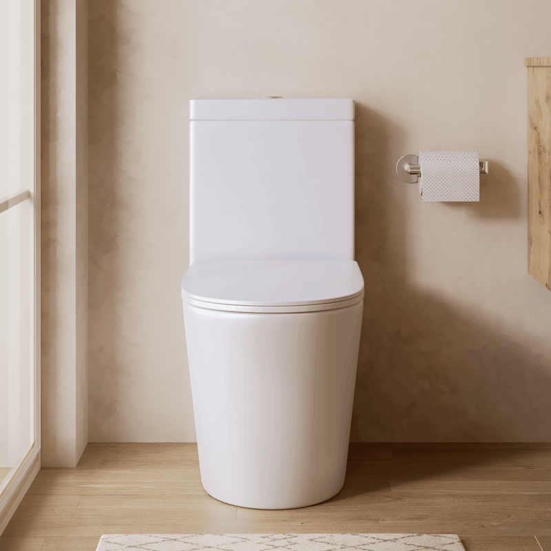 Banyetti Scene Rimless Close Coupled Back to Wall Toilet - Gloss White