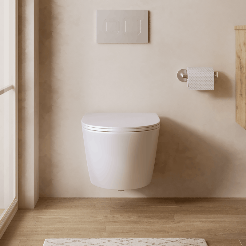 Banyetti Scene Rimless Wall Hung Toilet - Gloss White