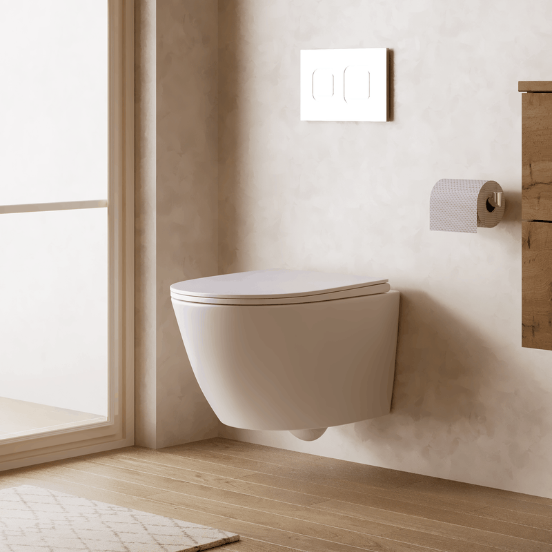 Banyetti Scene Rimless Wall Hung Toilet - Gloss White