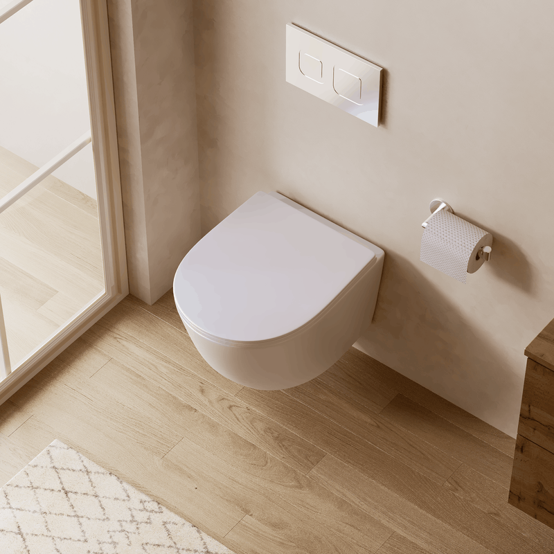 Banyetti Scene Rimless Wall Hung Toilet - Gloss White