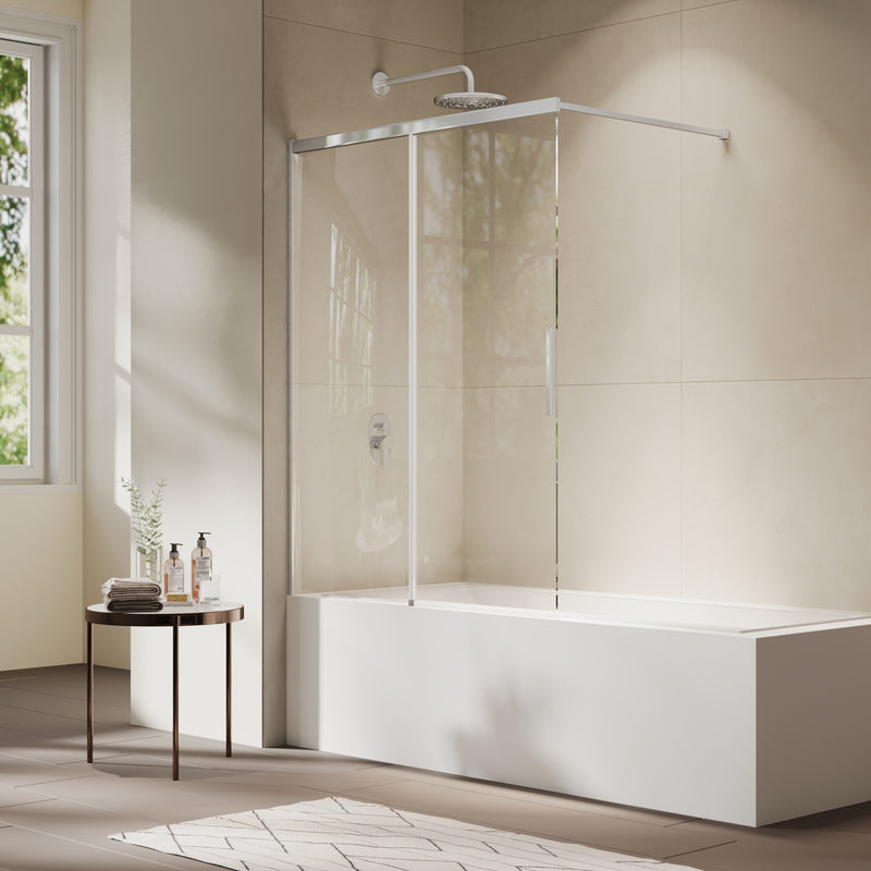 ATC 1200 x 1500 Sliding Bath Screen - Chrome